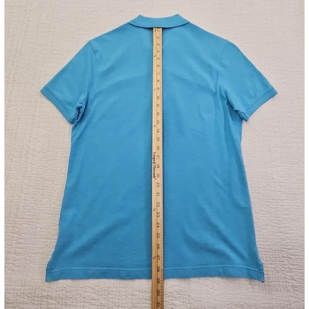 Banana Republic Men’s Size Large Short‎ Sleeve Polo Shirt Elephant Logo Sky Blue